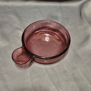 Corning Visions Cranberry Glass Grab-It Bowl 0.4L Casserole 150-B USA Made